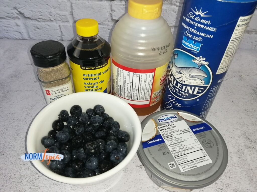 Blueberry Cream Cheese - ingredients